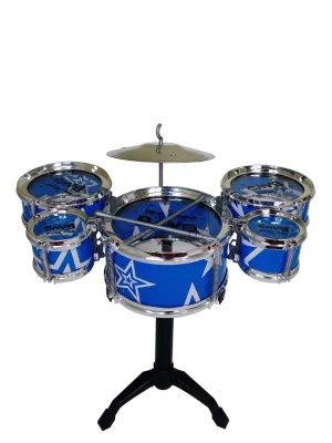 Monstermarketing MINI Drums Kit Simulation Jazz Drums Percussion Musical Instrument Wisdom Development Toys Yellow Brown