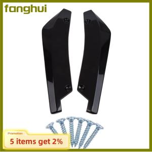 fanghui 1 Pair Carbon Fiber Winglets Side Skirt Extension Universal Car Front Rear Bumper Strip Lip Spoiler Diffuser Splitter Scratch Protector