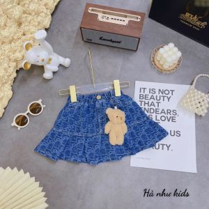 CHÂN VÁY JEANS BÉ GÁI CỰC CHẢNH - CVJBG