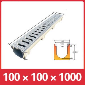 ตะแกรงระบายน้ํา รางน้ําใต้ดินรูปตัวยู รางน้ําฝน คูระบายน้ําเรซิ่น ช่องระบายน้ําสําเร็จรูป รางน้ํา ร่องระบายน้ํา รางน้ําเรซิน U-groove