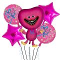 5pcs. Huggy Wuggy Waggy Pink Poppy Playtime Birthday Party Theme Balloons. 