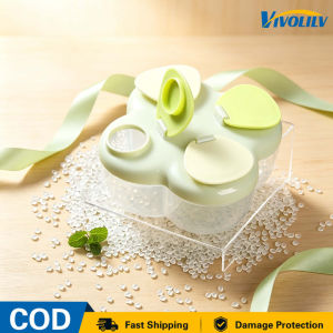 VIVOLILV 【Delivery from Manila】4 Compartments Milk Powder Dispenser Four-leaf Clover Portable Travel Formula Storage Box for Newborn Baby
