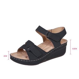 [Free Shipping] In Stock: Roman-Style Sandals New Summer Collection WomenS Wedge-Heeled Sandals Plus-Size Beach Sandals