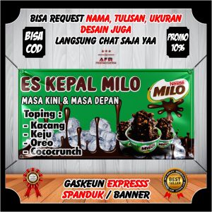 Spanduk Banner Backdrop Es Kepal Milo Lagi Viral Kekinian Banner Benner Jualan Es Kepal Milo Custom Desain Berkualitas