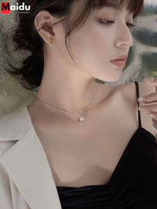 Maidu Jewelry Exquisite Zircon Necklace Women Metal Necklaces Tide Does Not Fade Clavicle Chain Female