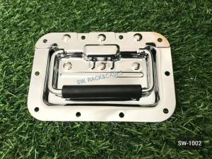 มือจับสปริง (ราคาต่อแพ็คจำนวน 2 ตัว) มือจับสปริงเปลือย รหัส SW-1002 วัสดุเหล็กชุบโครเมี่ยมเงา ขนาด 16x10.5cm ติดตู้แร็ค ติดตู้ลำโพง แข็งแรงได้มาตฐาน