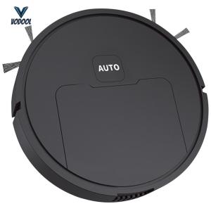 3-in-1 Robot Vacuum Cleaner USB Rechargeable Quiet Cleaning Automatic Cleaning Sweeping Machine 1000Pa Suction Sweeper Robot 75 Min Runtime Smart Navigation To Avoid Objects for Home Floor Washing [Vodool Center]