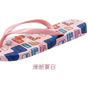[Free Shipping] New Summer Flat Flip-Flops For Women Fashionable Printed Beach Sandals Plastic Non-Slip Sandals