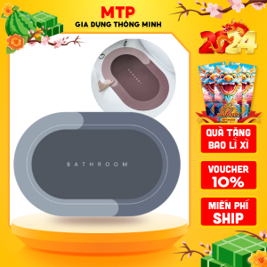 Thảm lau chân siêu thấm nước Silicon 40-60cm Thảm chùi chân phòng tắm đế cao su chống trượt siêu dày