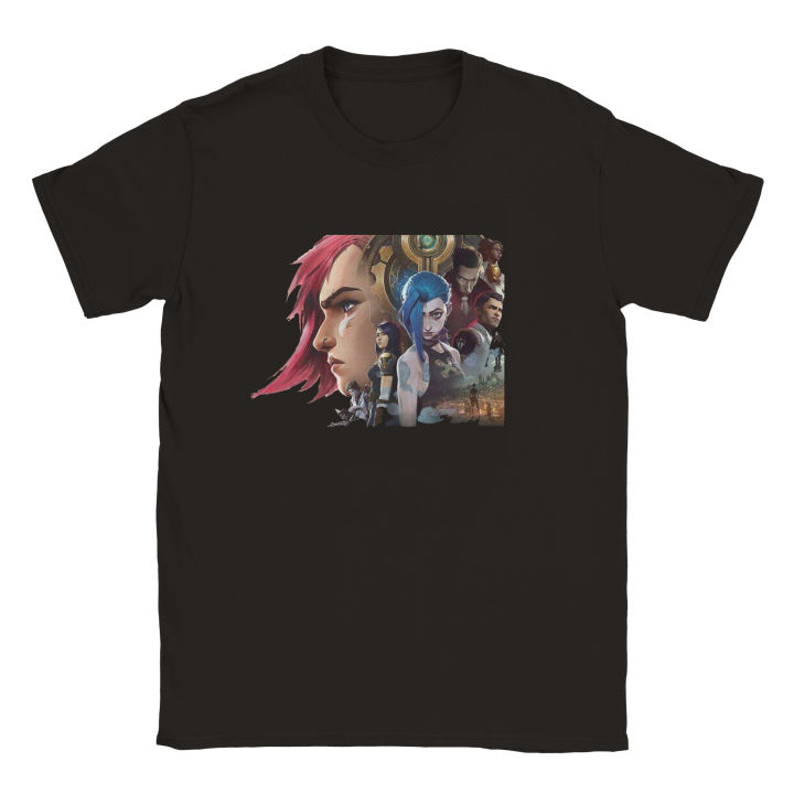 T-shirt Officiel Arcane (League Of Legends) - Noir - Manches Courtes - 5 Tailles - Neuf Avec étiquette