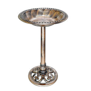 23 inch Outdoor Garden Bird Bath Tray for Garden Patio Deck