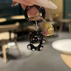 【Local Seller】Lucky Waving Cat Keychain Japanese Style Charm Pendant Gift Cute Cat Bellcartoon Keychain For Backpack