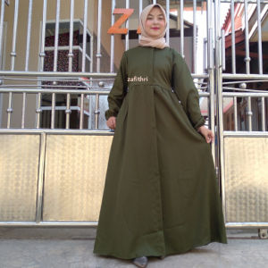 Gamis Lebaran Basic Babydoll Jumbo Moscrepe