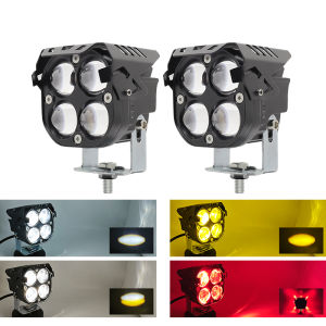 MOFOX D2-1 Laser Gun 40W Mini Driving Light 3 Color Red Blue Light Fog Light Waterproof Yellow White Work Light Offroad Car Spotlight for Motorcycle Jeep SUV Truck Wrangler