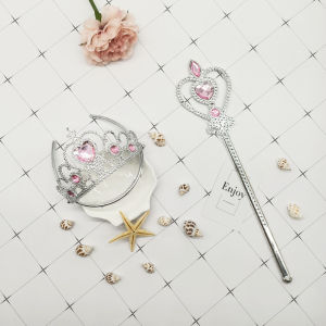 AKSESORIS SET MAHKOTA TONGKAT RAMBUT SARUNG TANGAN ELSA FROZEN