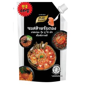 เจ๊ป้อมโปรลับโรงงาน by Purefoods ซอสดอง แซลม่อน กุ้ง ปู ไข่ สไตล์เกาหลี 100g และ 800g  ซอสดองแซลม่อน ซอสดองซีอิ๊วเกาหลี ซอสดองเกาหลี น้ำดองซีอิ๊ว