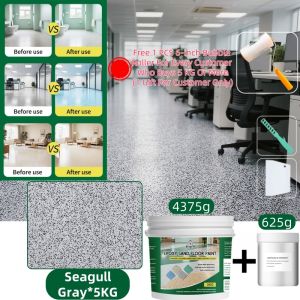 5KG Natural Epoxy Colored Sand Floor Paint Epoxy Flake Coating Set Epoxy Floor Paint Anti Slip Wear Resistant Waterproof Epoxy Flake (Contains Hardener)