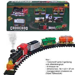 Kereta asap dan suara choochoo train locomotive mainan kereta api anak mainan edukasi