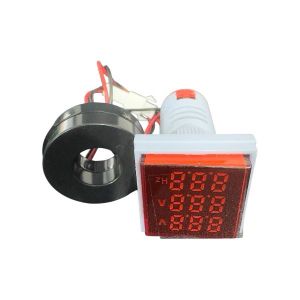 CNAOM AD16-22FVAH Digital Multimeter – Voltage Ampere & Hertz AC 60-500V 0-100A 20-75Hz 22mm Mount