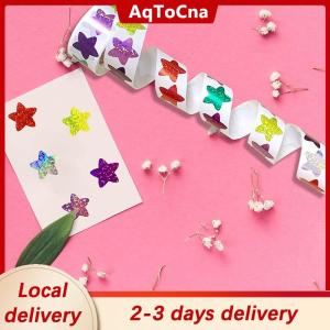 [COD] AqToCna Ship within 24 hours 500PCS Roll Colorful Star Stickers For Kids Reward School Classroom Adhesive Holographic Star Stickers For Teachers Parents DIY Craft