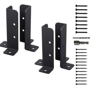 Sturdy Metal Adjustable Deck Post Base Brackets for Enhances Stability in Patios Balconies and Terraces Installations