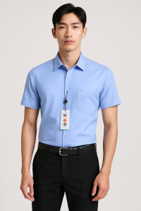 Áo sơ mi Việt Tiến tay ngắn