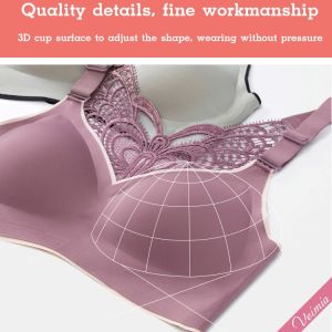 Wireless Bra for Large Breasts Summer Thin Comfortable Bras without Steel Ring Supportive Butterfly Underwear Undershirt