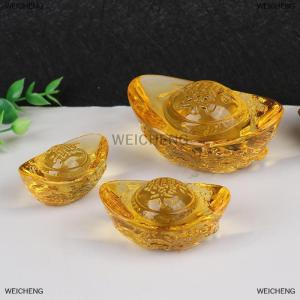 [COD] WEICHENG Chinese Feng Shui Yuan Bao Dragon Pattern Ingot Lucky Blessing Home Ornament