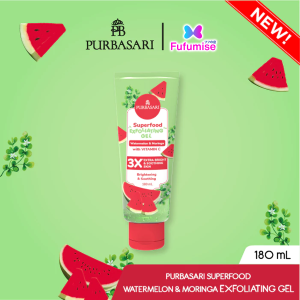 PURBASARI Superfood Exfoliating Gel 180ml | peel badan Lulur Pencerah