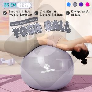(55CM)  KHÔNG KÈM BƠM Bóng tập yoga //gym đủ màu chất liệu cao su dày 2mm