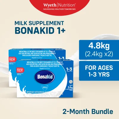 BONAKID 1+ Stage Three Milk Supplement Powder for Children 1 to 3 Years Old 4.8kg (2.4kg x2)