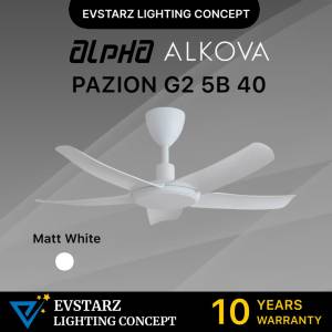 ALPHA ALKOVA PAZION G2 LED / NON LED 5B 56/46/40 inches DC Motor Ceiling Fan with Remote Control