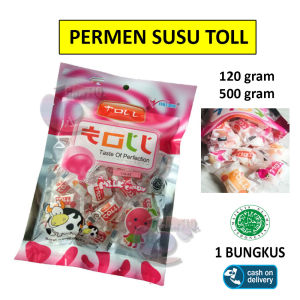 Toll Permen Susu 120 gr / 500 gr Permen Susu Toll Milk Candy Makanan Camilan Cemilan Manis Sweet Candy
