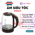 [Hàng Chính Hãng] Ấm Siêu Tốc Thủy Tinh 1.8L Sunhouse SHD1212 - Bảo Hành Toàn Quốc 12 Tháng. 