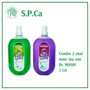 Combo 2 chai nước lau sàn Dr.Wash 1L hương Lavender và bạc hà & quế cao cấp làm thơm khử mùi hiệu quả - SPCa000042