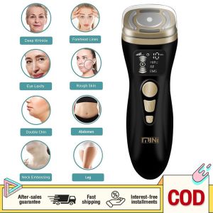 Mini HIFU Facial Machine RF Radio Frequency EMS Microcurrent Face Lifting Massager 5-Level Anti-Wrinkle Skin Care Beauty Device for Face & Neck