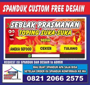 Spanduk Seblak Prasmanan |  Spanduk Warung Seblak | Spanduk Jualn Seblak | BIsa Custom Free Desain