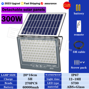 【Free Shipping 】Solar Flood light 1200W  6IN1 LED Solar Light Outdoor Waterproof  IP67 800W 400W 150W lights heavy duty Automatic Outdoor Lighting Street Light Indoor light With Solar Panel christmas flood solar lights support COD