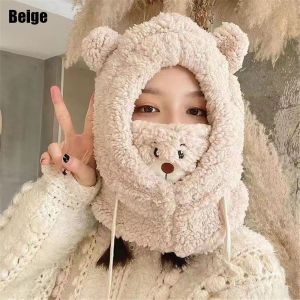 YESMILE Women Cute Winter Warm Earflap Earmuff Windproof Caps Bear Ear Hat Beanies Caps