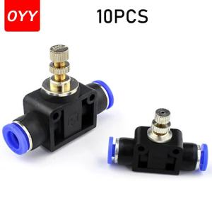 10Pcs Quick Connector Pressure Regulator Throttle Valve Compressor Accessories LSA4/LSA6/LSA8/LSA10/12 Pneumatic Fittings