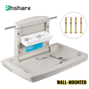 86x57x48cm Third Toilet Baby Care Desk Foldable Wall-Mounted Childrens Diaper Changing Table Mother and Child Rooms Safety Seat