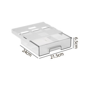 กล่องเก็บของลิ้นชักที่ซ่อนอยู่ใต้โต๊ะเดสก์ท็อปคู่เดสก์ท็อปคู่ของเครื่องเขียนการตั้งค่าจังหวะของที่ยึดปากกานั้นมีความโปร่