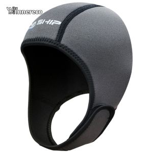 2mm Neoprene Dive Hood Scuba Diving Hood Quick Dry Swim Cap Stretchable Surfing Head Cover for Boating Kayaking Canoeing