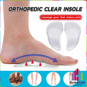 Homehub Clear Insole Orthopedic Professional Arch Support Insole Flat Foot Orthotic Insole Insert Silicone