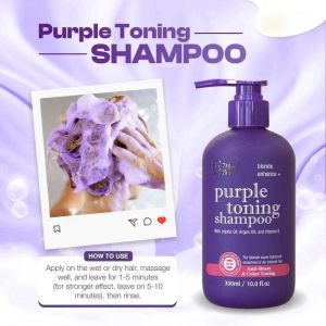 Merry Sun Purple Toning Shampoo with Jojoba Oil Argan Oil and Vitamin E Color Conditioner 300ml