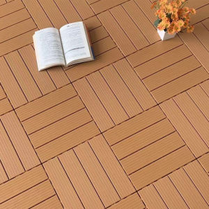 Ready Stock 30x30cm WPC wood deck Tiles Interlocking Wood Deck tiles Wood Plastic Composite