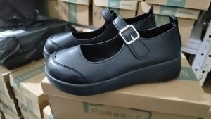 Free Shipping New Women’S Single Shoes Thick-Soled Wedge-Heeled Small Leather Shoes Fashionable Single-Strap Shoes