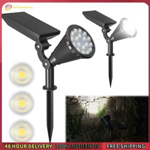 Winnereco 18LED Waterproof Solar Powered Lights Solar Landscape Spotlights Solar Stake Spotlight for Pathway Walkway Patio Yard