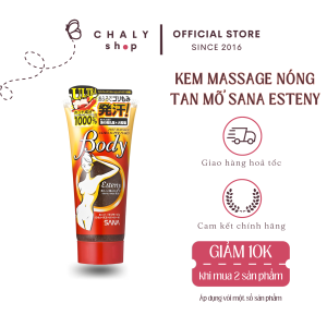Kem massage tan mỡ Esteny Hot Massage Gel Sana 240g Nhật nội địa
