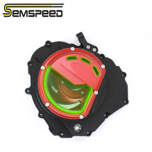 SEMSPEED Motorcycle CNC Engine Clutch Guard Crankcase with Light For CFMOTO 450SR 2021 2022-2023